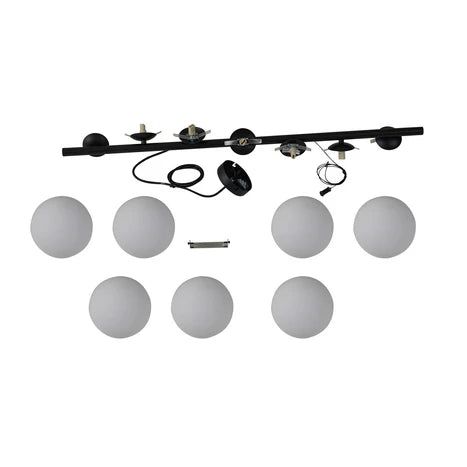 Trendy Multiple Spherical Glass Globe Pendant Light