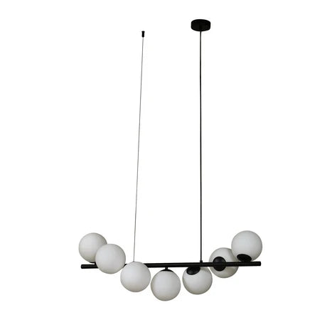 Lampadario a sospensione di design con sfere in vetro multiple
