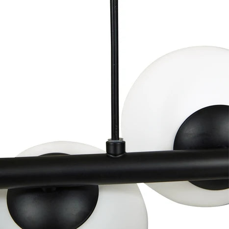 Lampadario a sospensione di design con sfere in vetro multiple