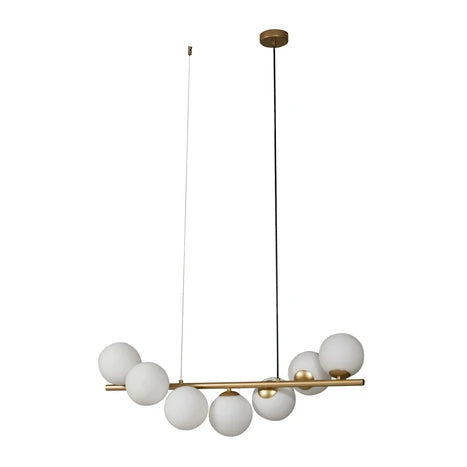 Lampadario a sospensione di design con sfere in vetro multiple
