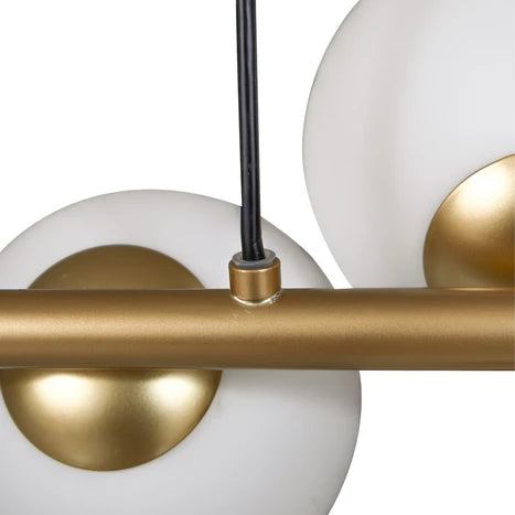 Lampadario a sospensione di design con sfere in vetro multiple