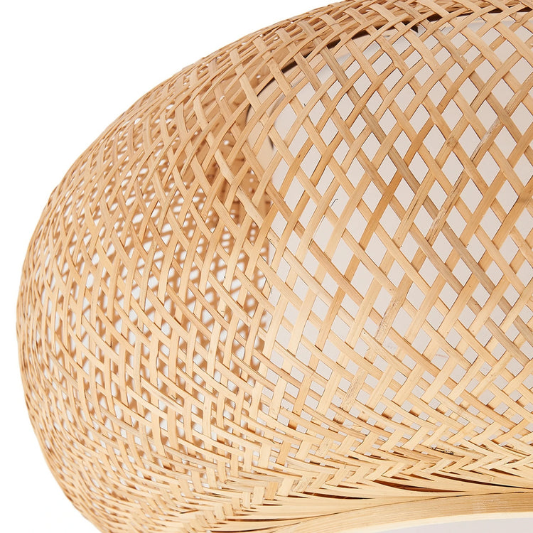 Trendy Round Sphere Bamboo Ceiling Light