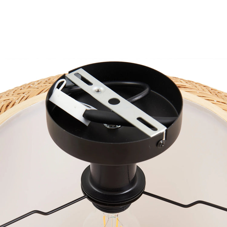 Trendy Round Sphere Bamboo Ceiling Light