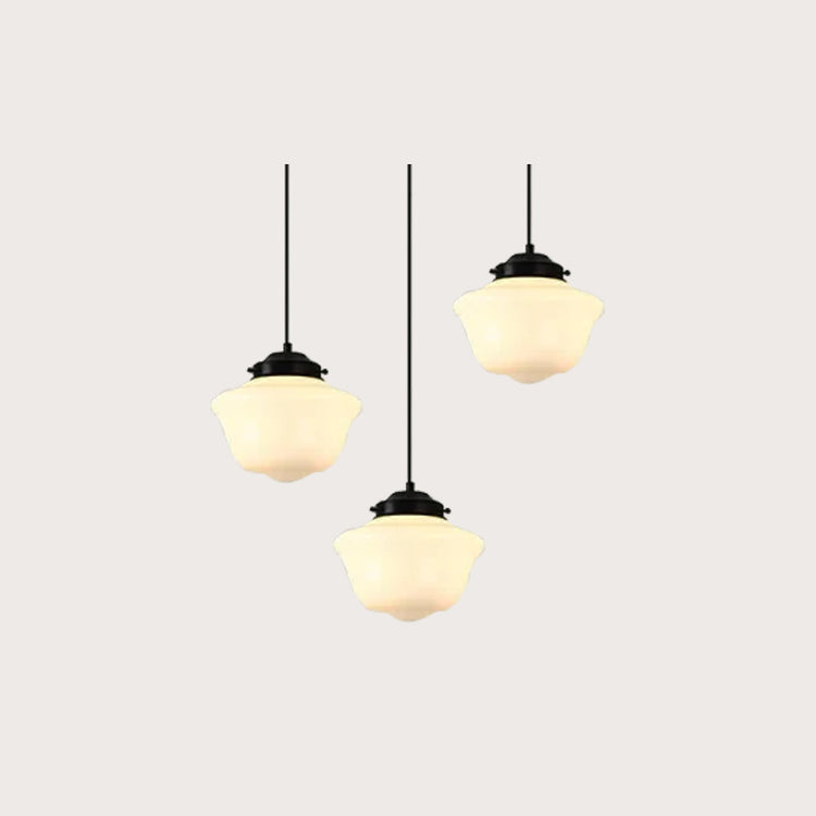Vintage Frosted Glass Pendant Light