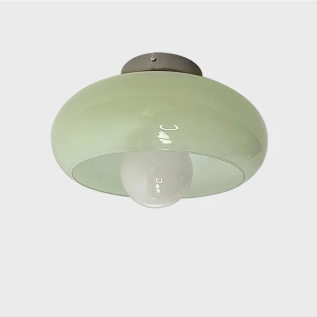 Plafonnier rond classique en verre