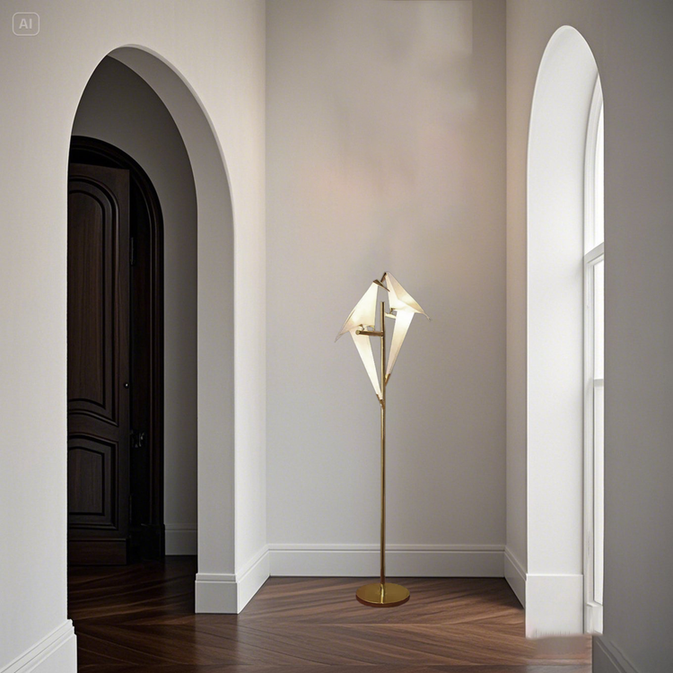 Nordic Paper Crane Origami Bird Skrivebordslampe