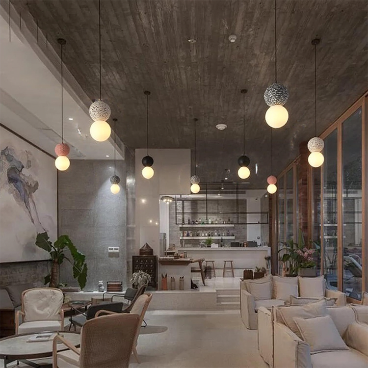 Glarefusion Nordic Modern Simple Terrazzo Lysekrone