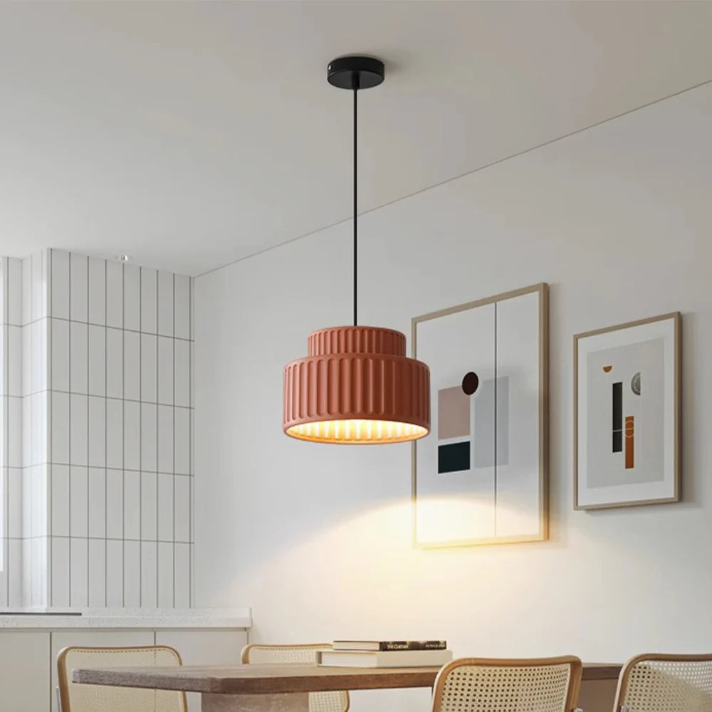 Suspension Bauhaus ronde moderne en résine