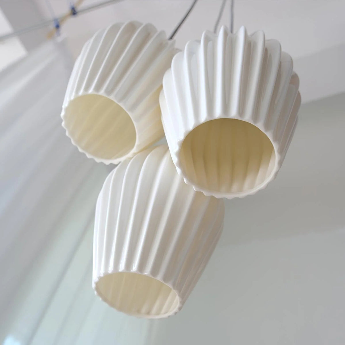 Ribbed Terra Pendant Light