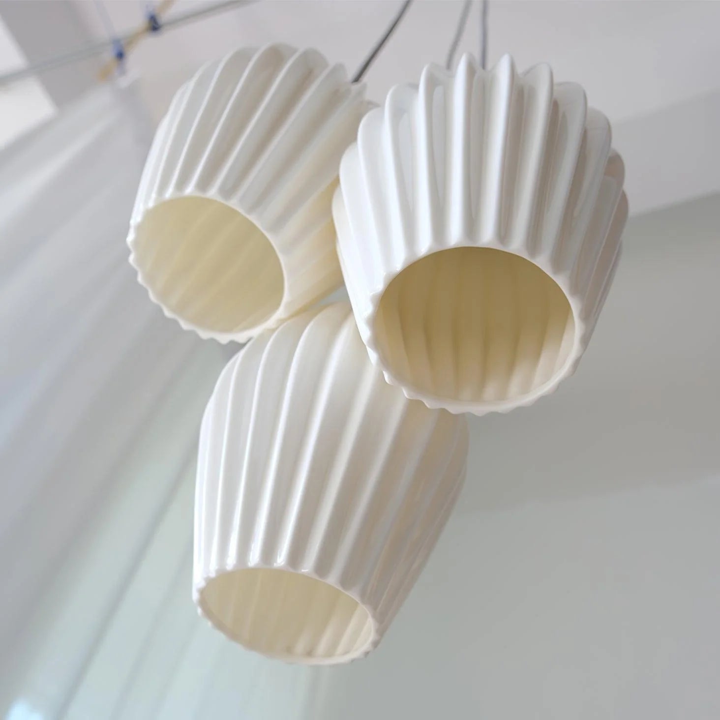 Suspension tendance en céramique ovale arrondie