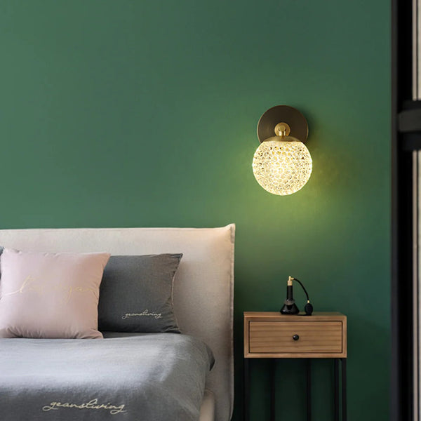 Elegant Copper Globe Wall Light