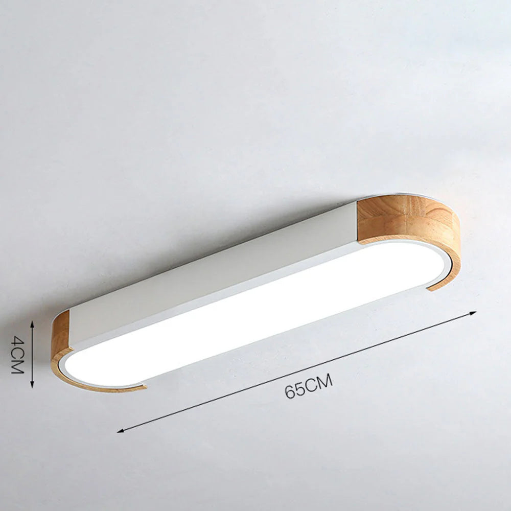 Plafonnier ovale allongé moderne en métal