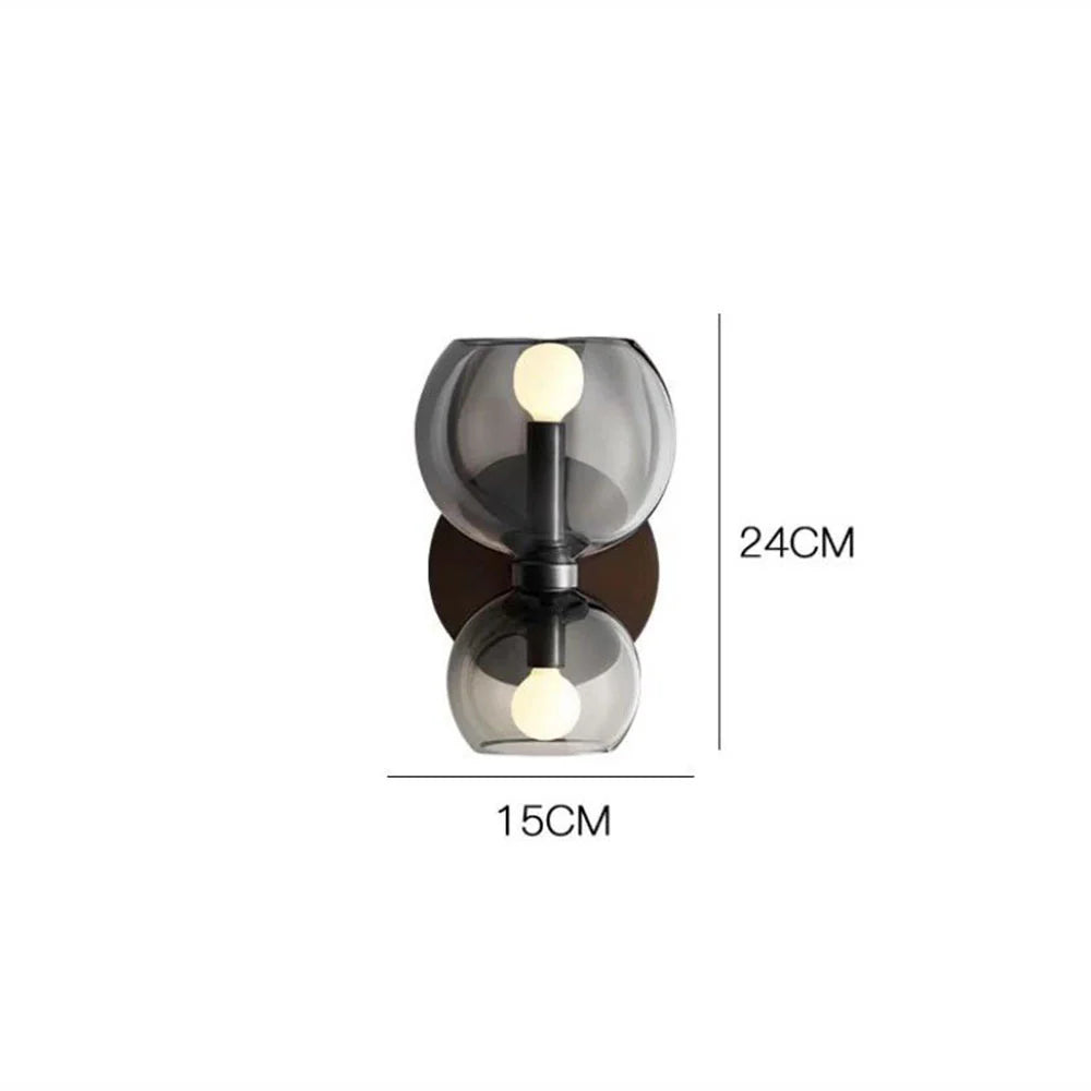 Twin Sphere Contemporary Wall Light