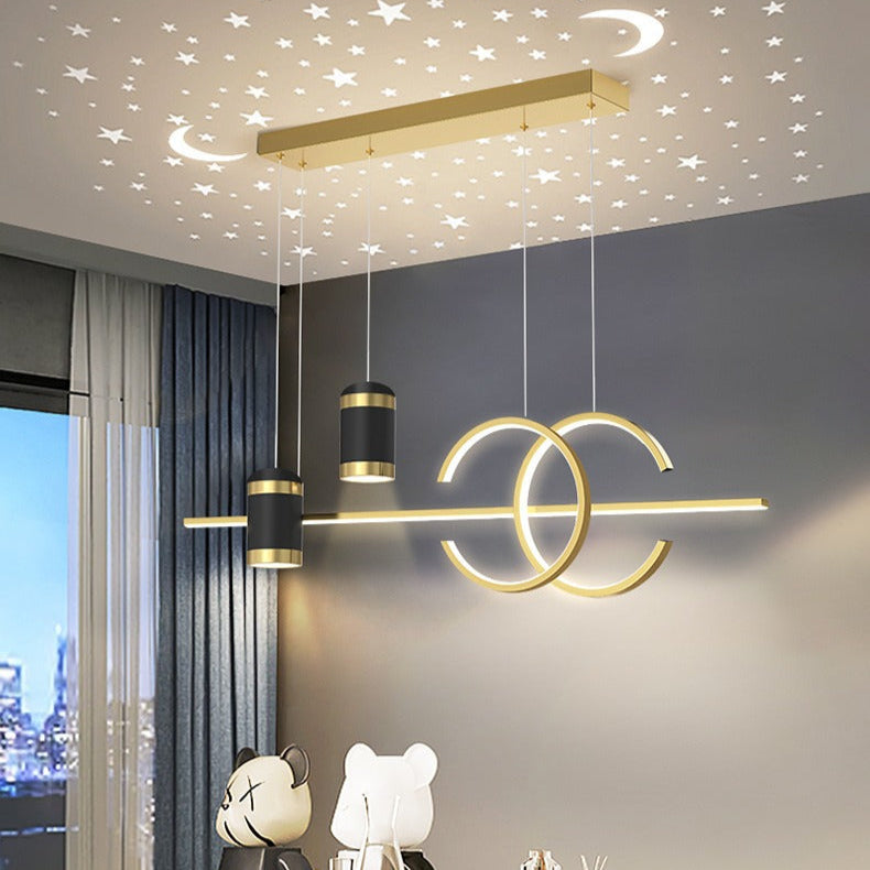 Lampadario moderno e semplice per proiezione del cielo stellato