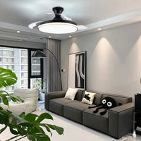 Slank Flush Mount loftsventilator med LED -lys