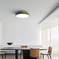 Chic Wood Flush-Mount Ceiling Light
