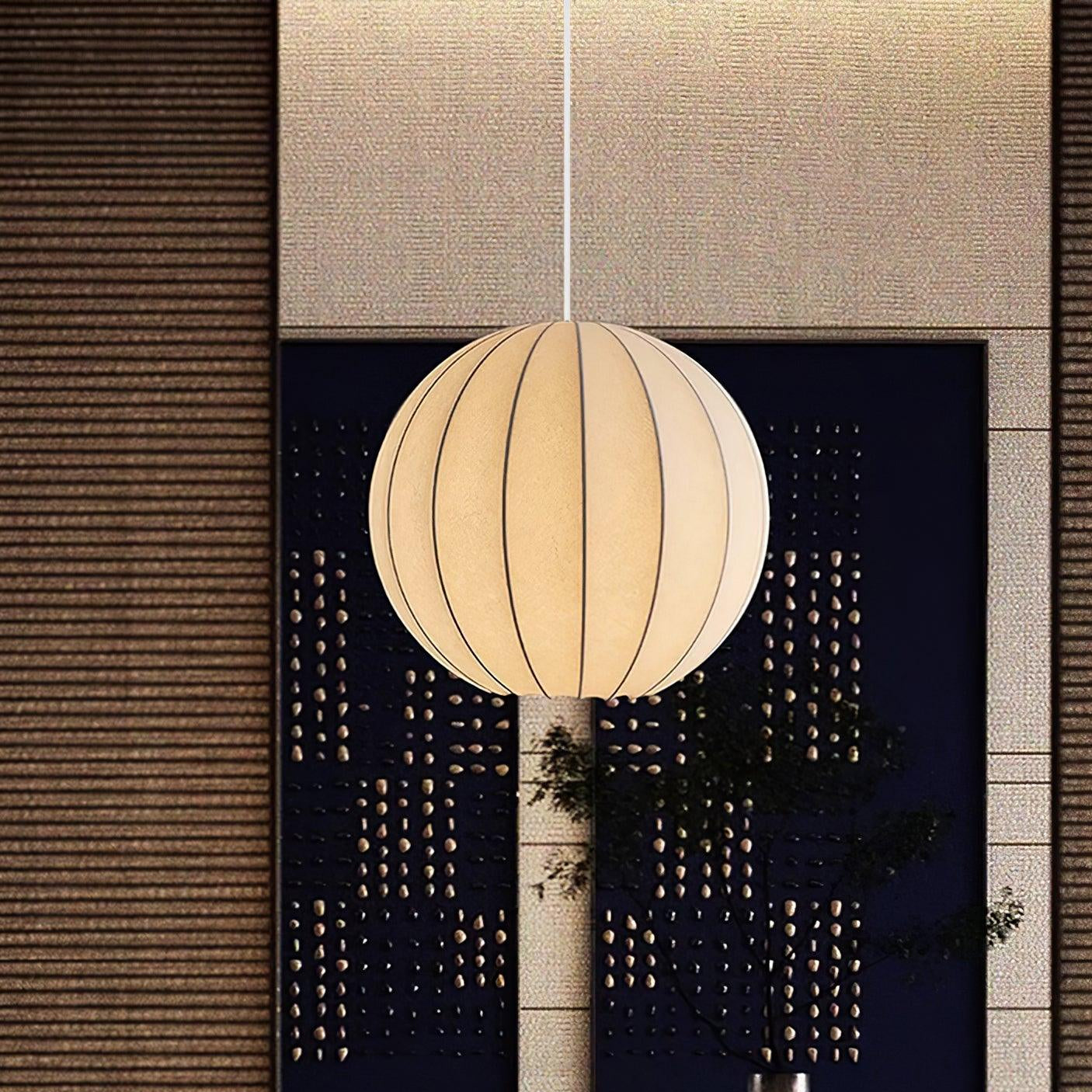 Lampada a sospensione in seta Aeris