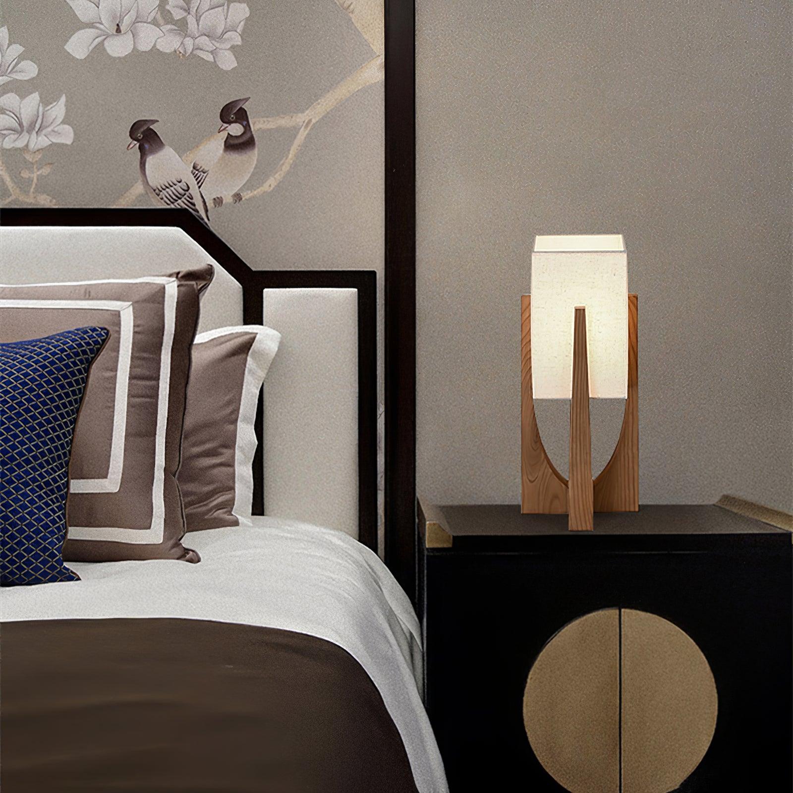 Lampadaire rustique en tissu en forme de U