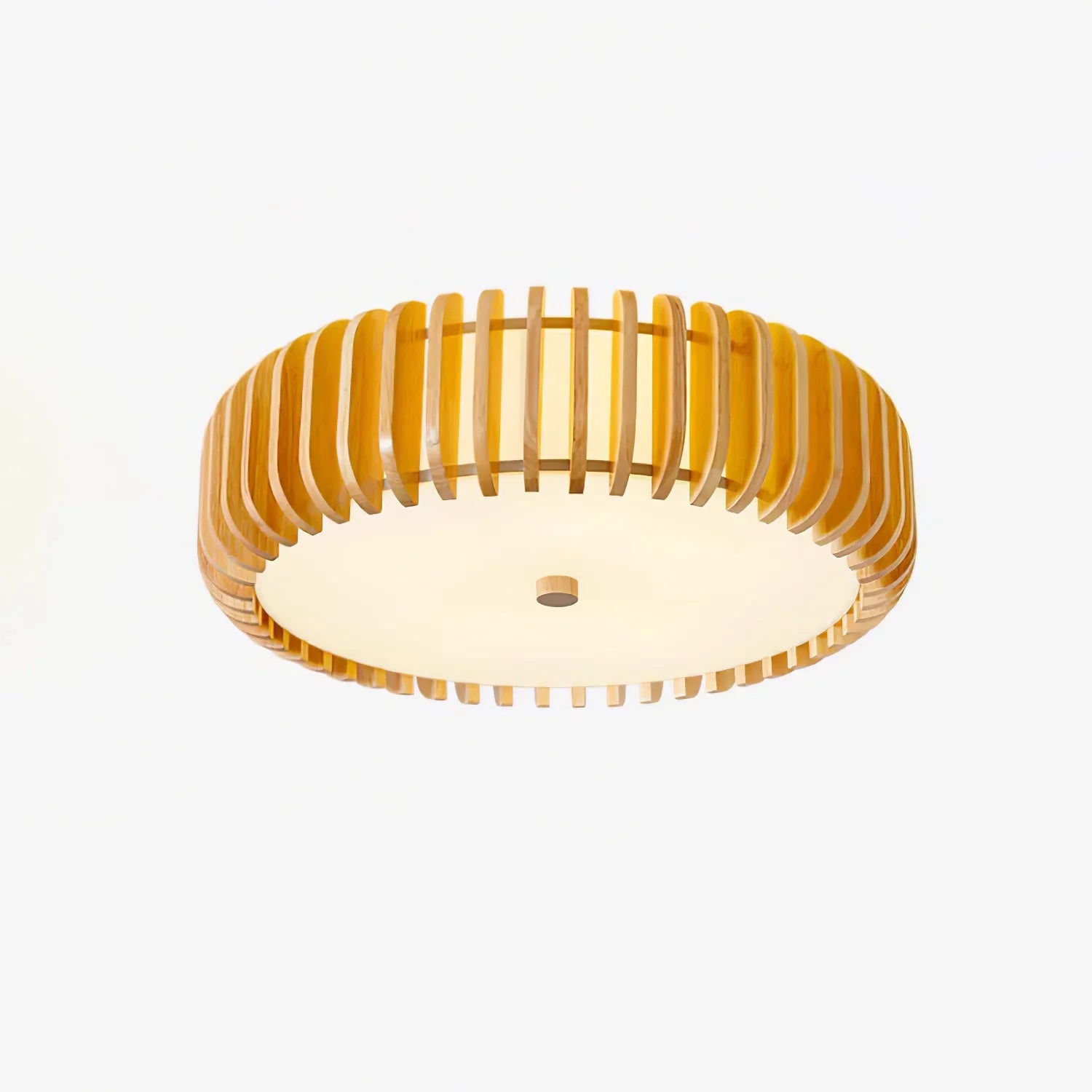 Plafonnier rond moderne en bois