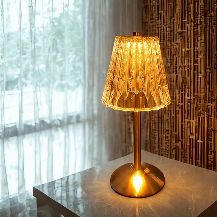 Moderne Crystal Metal Bordlampe