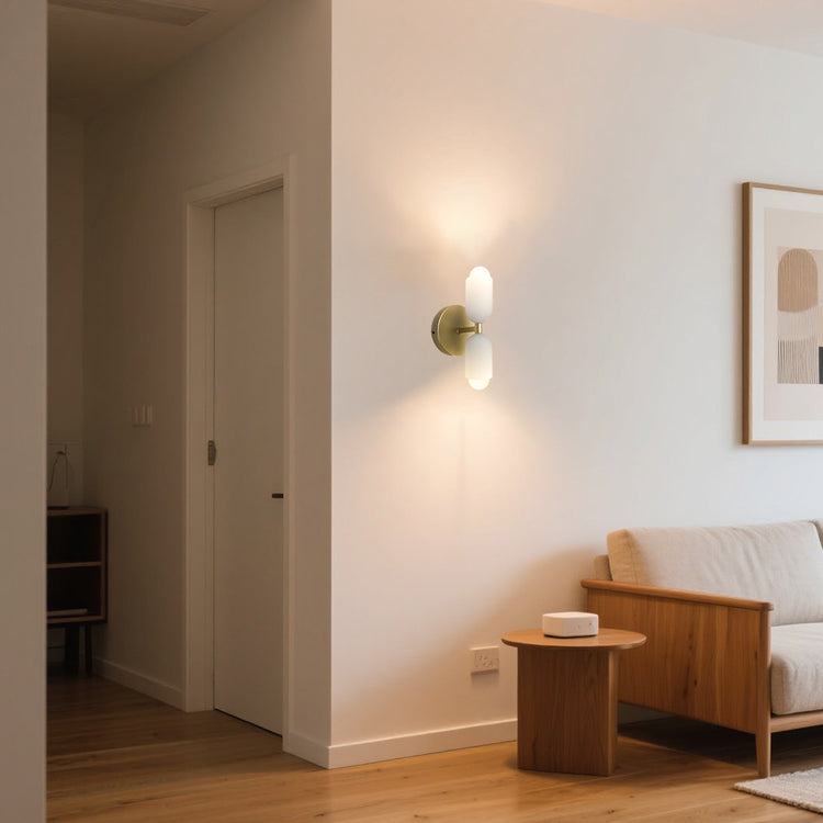 Glarefusion Creative stearinlys form dobbelt hoved væglampe