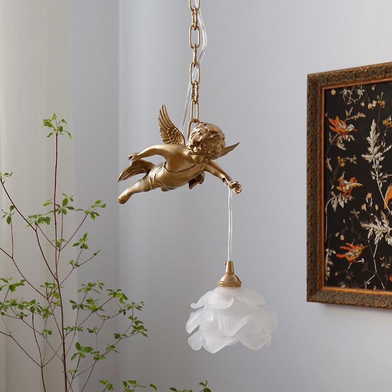 Vintage Angel Copper Pendel Light