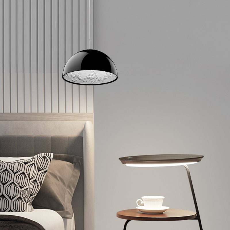 Glarefusion Lampada a sospensione moderna e creativa in vetro semicircolare