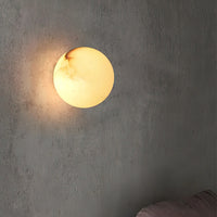 Alabaster Globe Wall Light