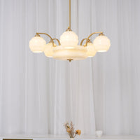 Opalin Art Deco lysekrone