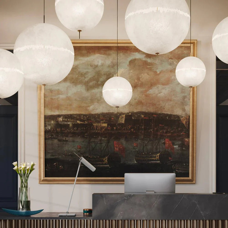 Trendy rund måne-lignende jernpendel