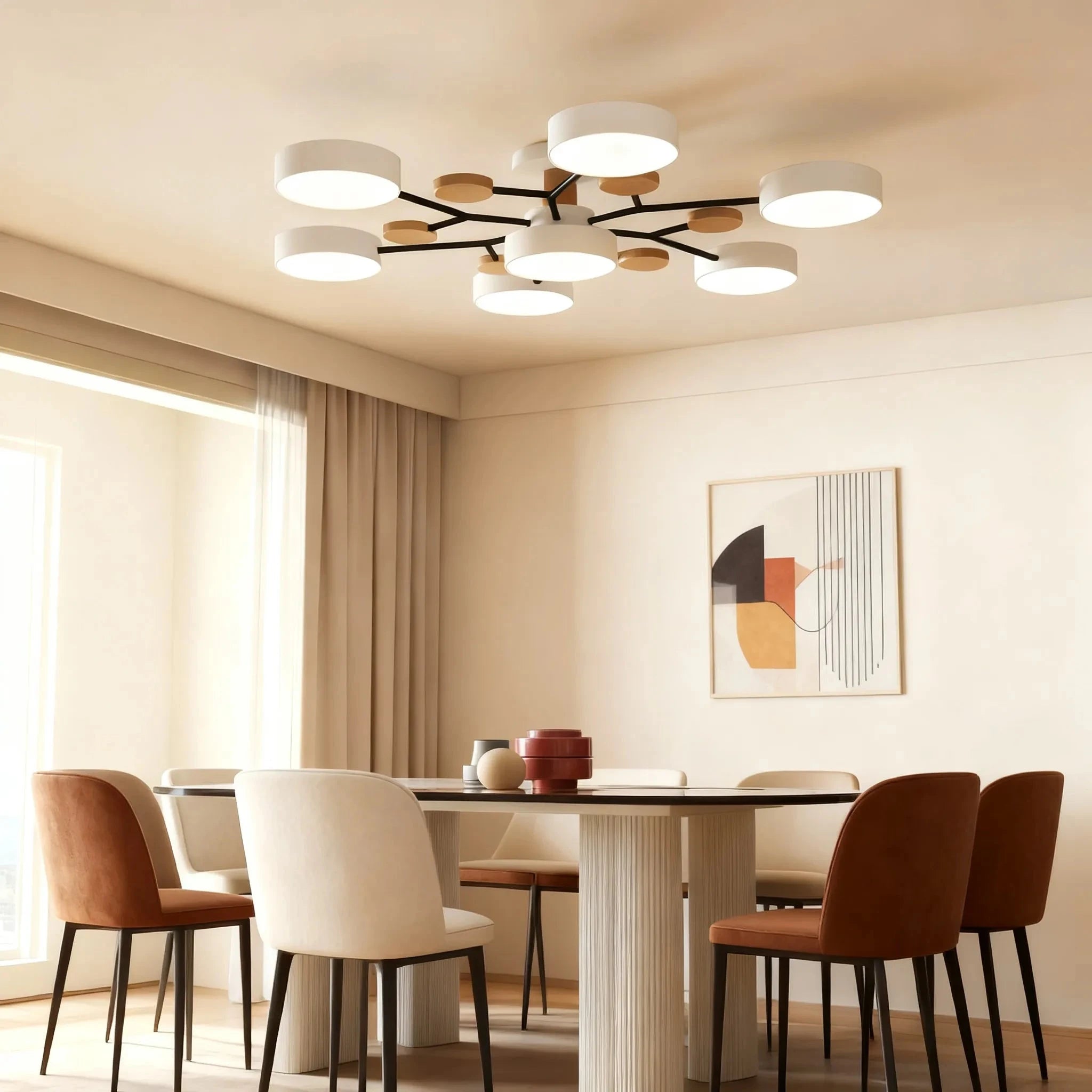 Plafoniera a LED circolare moderna in acrilico nordico