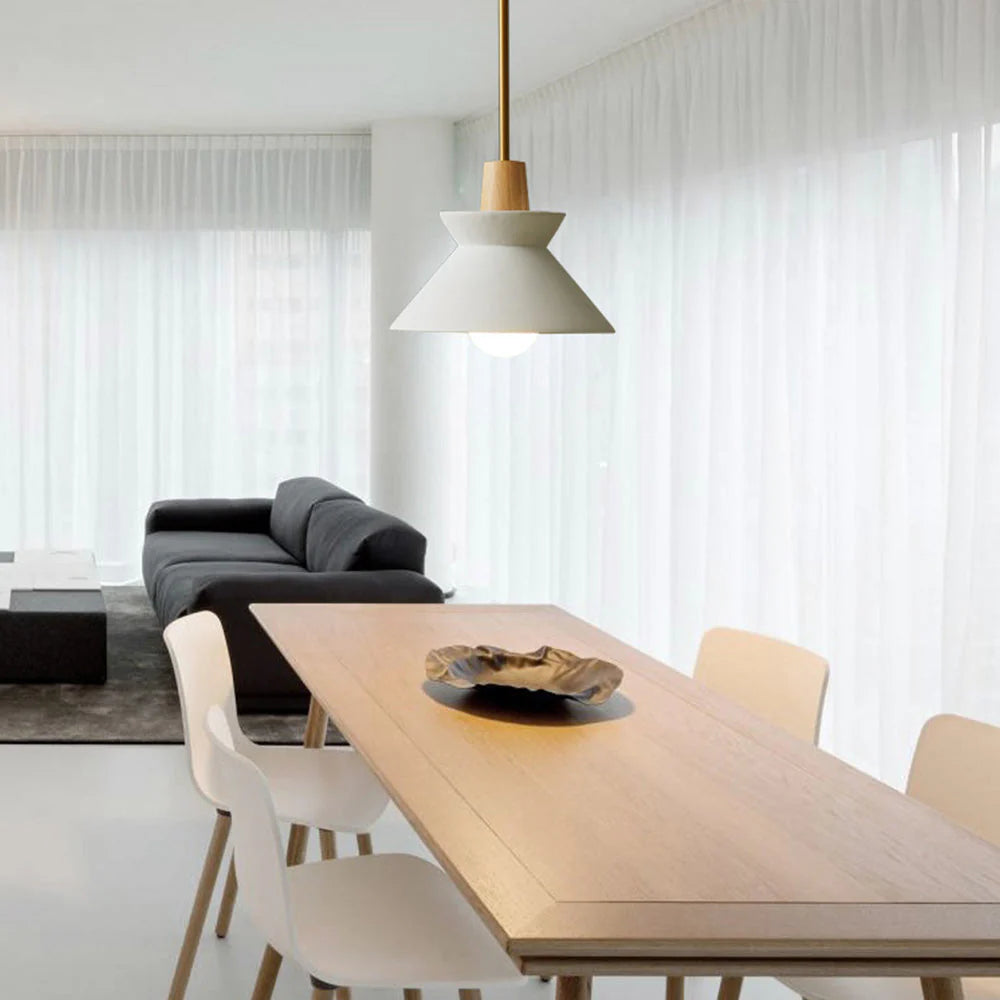 Lampe à suspension en béton à cône tendance
