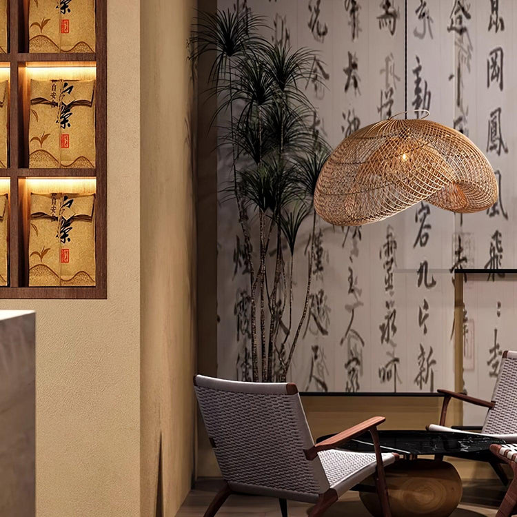 Boho Curve rattan pendel