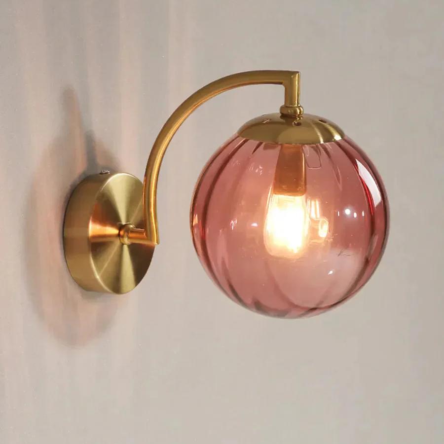 Lampada da parete in vetro colorato di anguria
