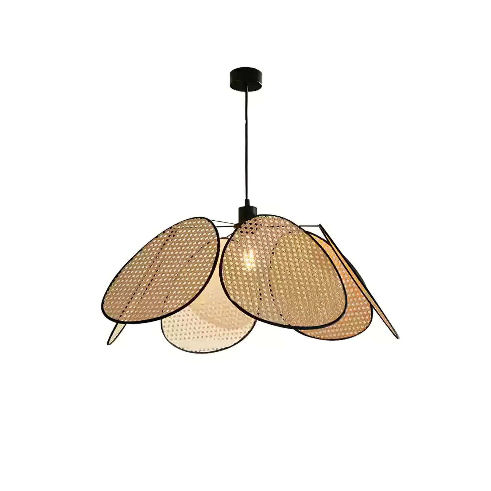 Lampada a sospensione a fiori intrecciati