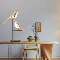 Lampe de table à double oiseaux à double oiseaux