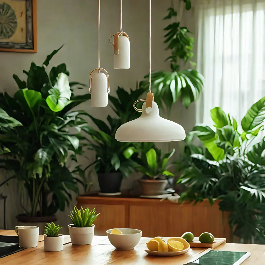 Lampada a sospensione moderna nordica in legno girevole