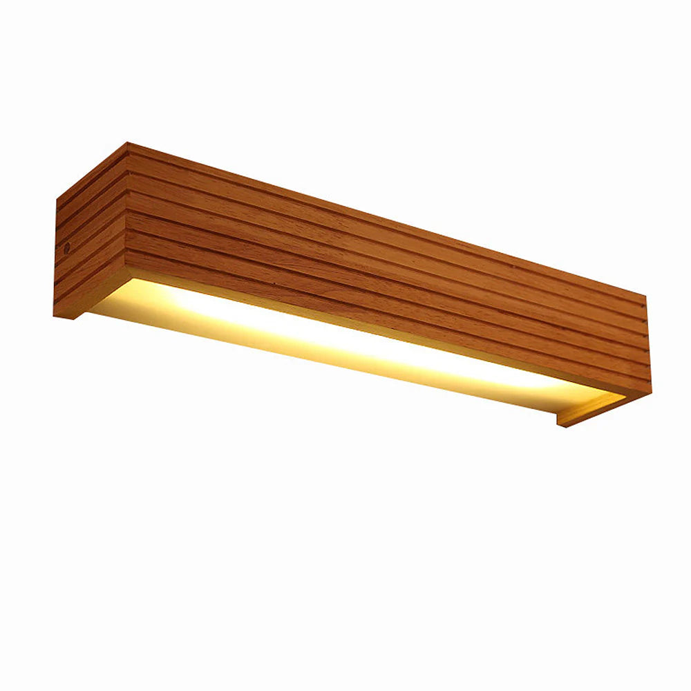 Lampada da parete Vanity in legno rustico