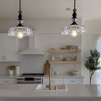 Luce a sospensione per fiori di vetro chic