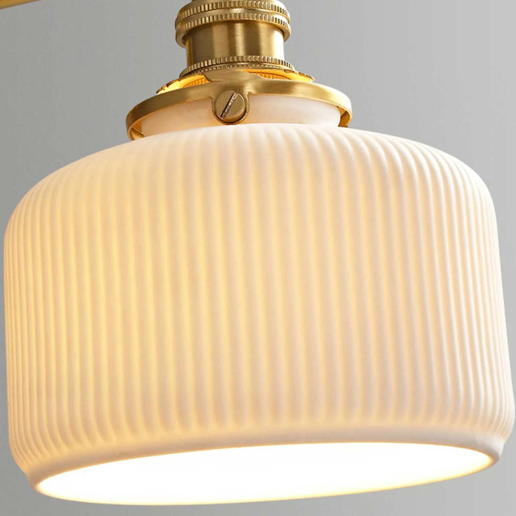 Klassisk rund keramisk væglampe