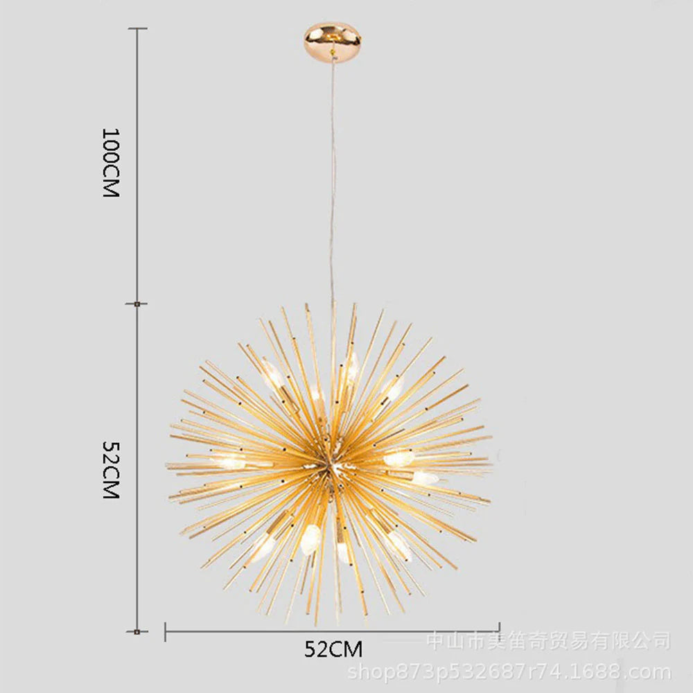 Medieval Metal Dandelion Chandelier