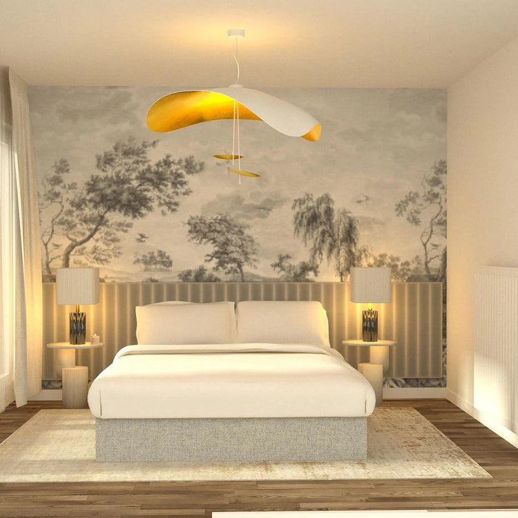 Stilfuld kurve metal pendel