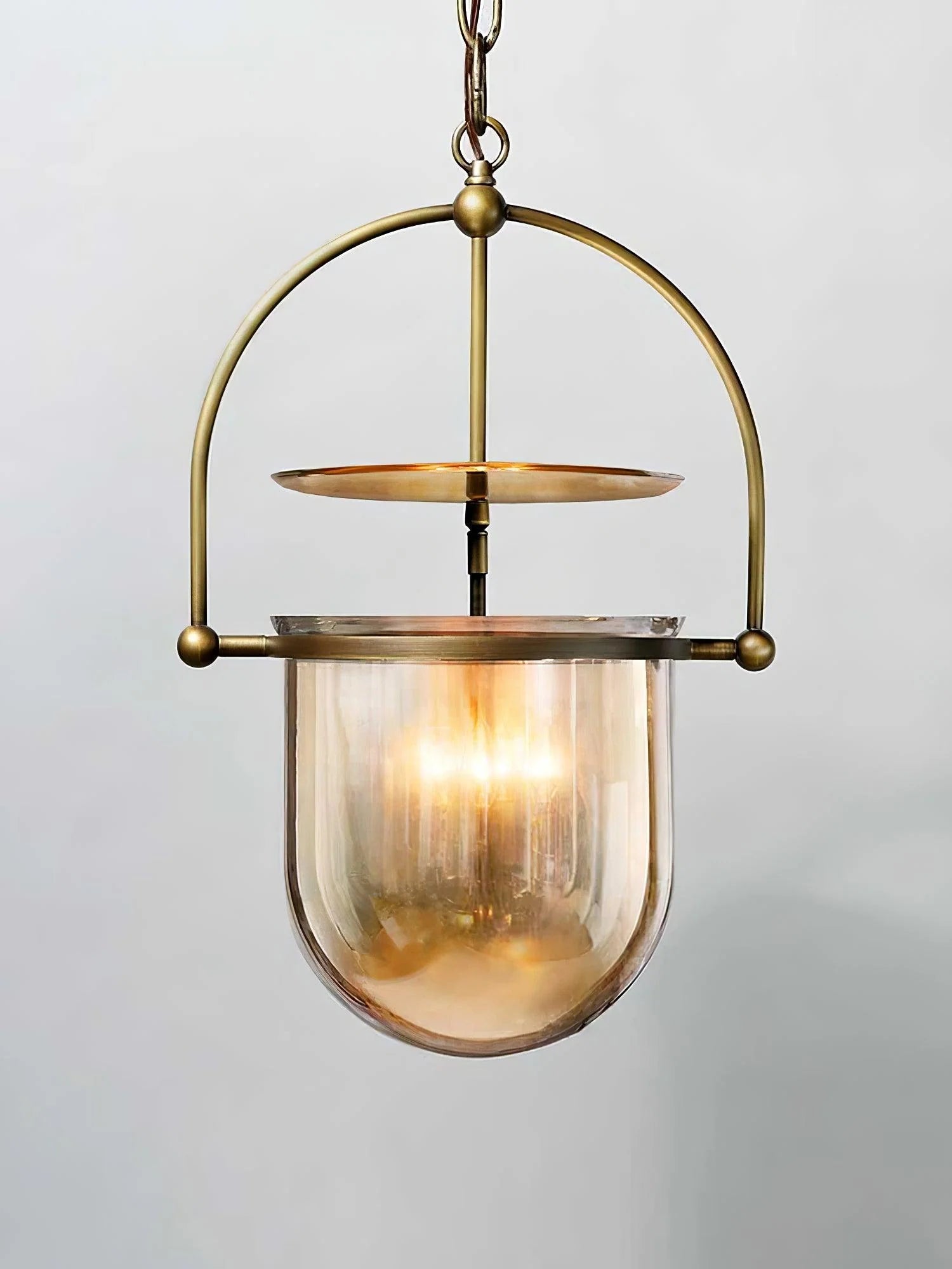 Lampe à Suspension Vintage en Verre