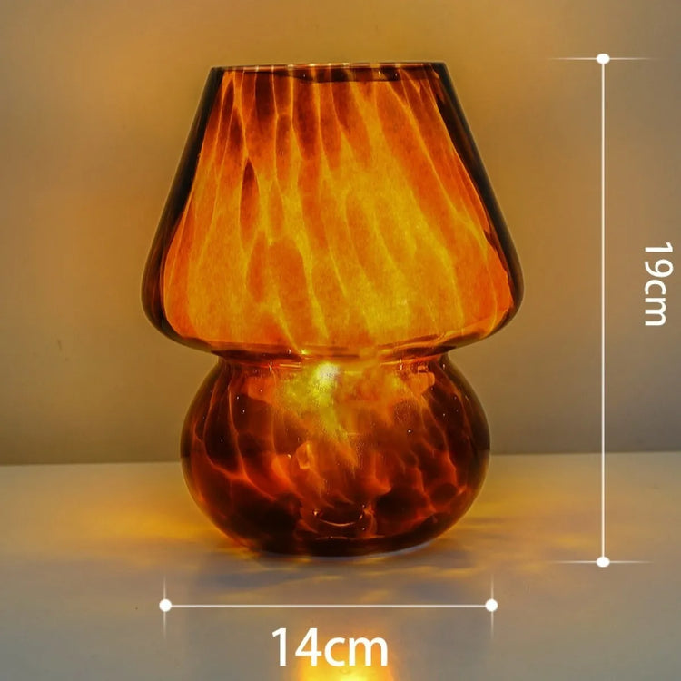 Retro kreativ glas champignon bordlampe