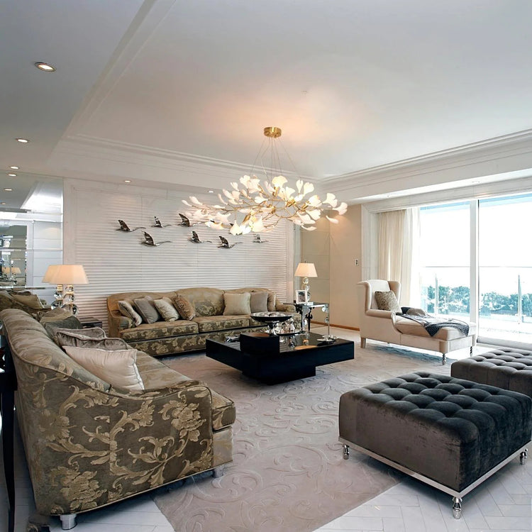 Chic FloraPetals Jade lysekrone