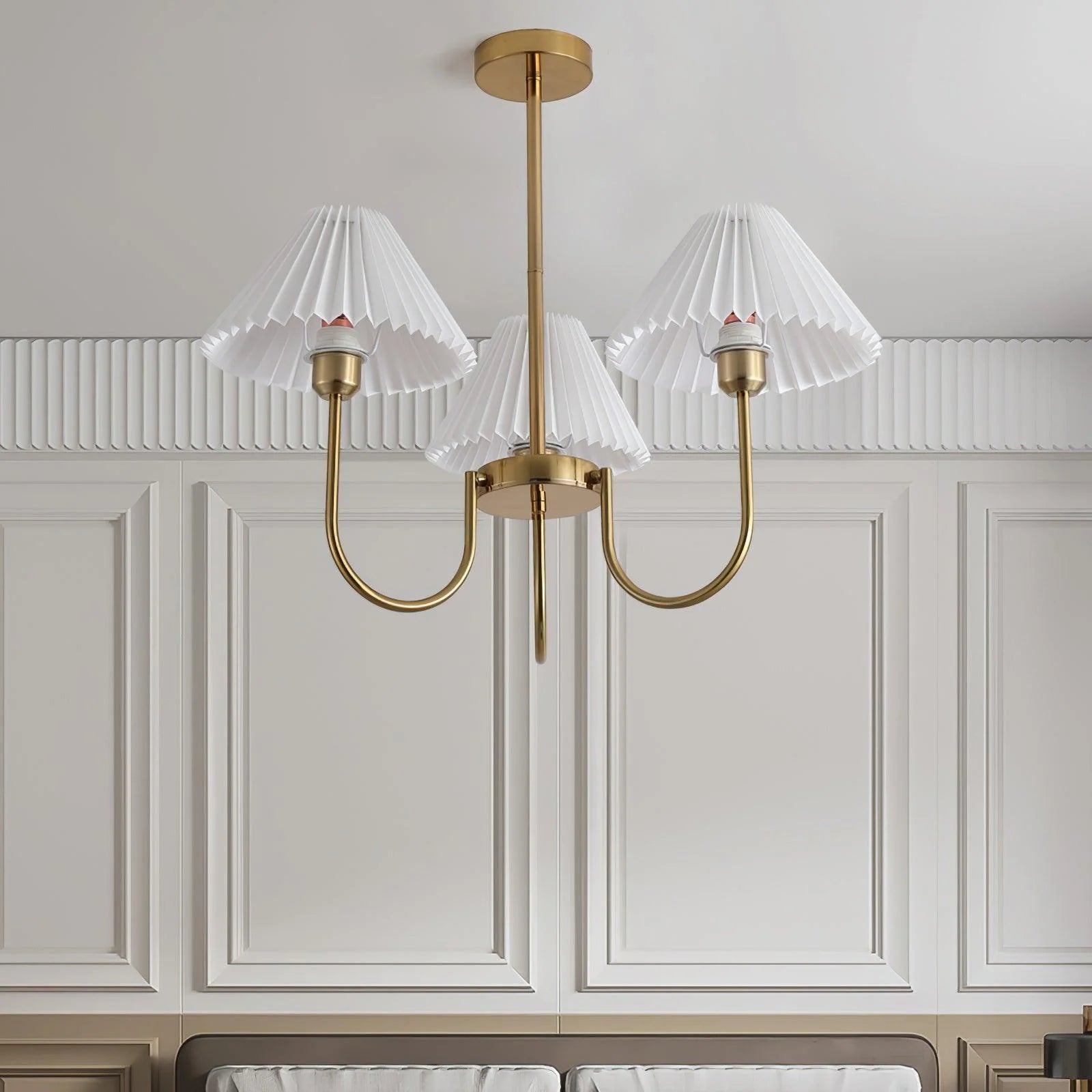 Lampadario plissettato Aurelle