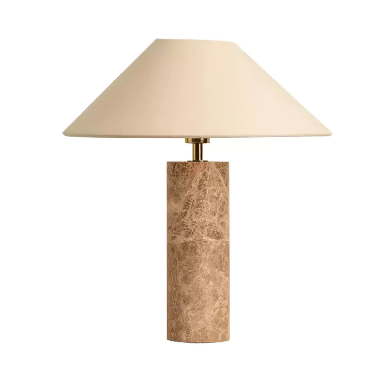 Moderne kegleformet bordlampe i marmor