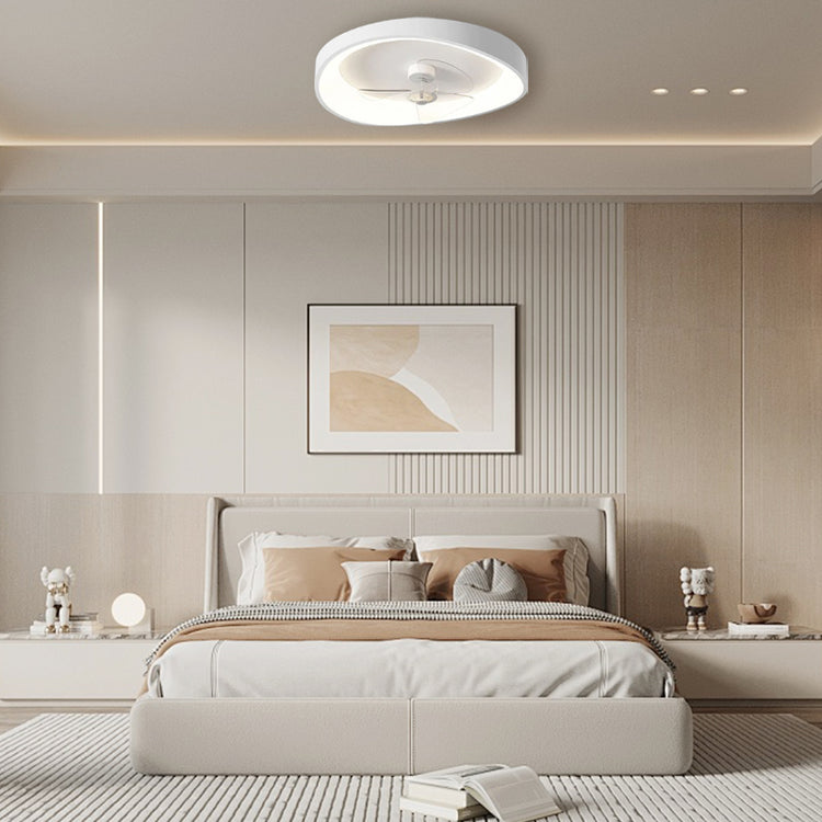 Moderne Minimalisme Hvid Loftsventilator Med Lys