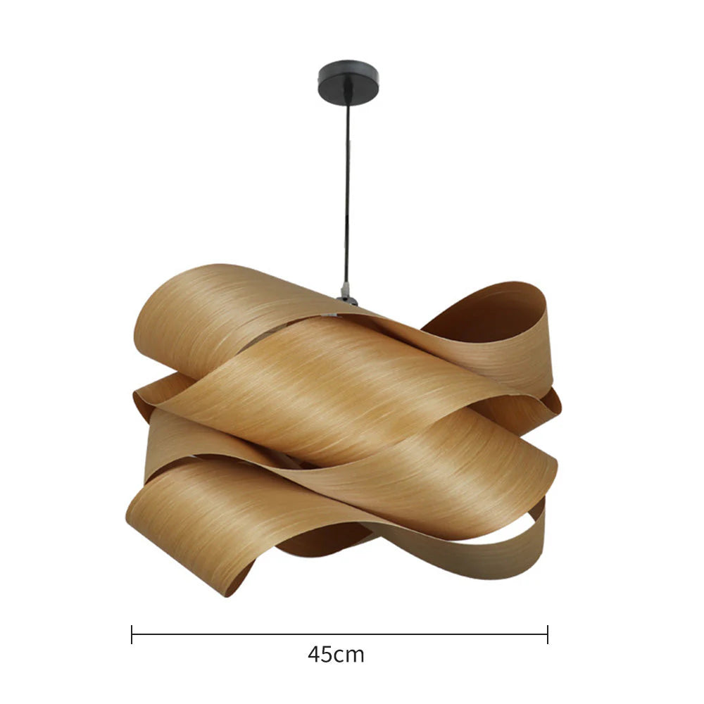 Suspension rétro en bois irrégulière