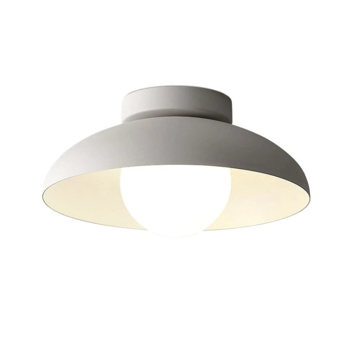 Minimalist Metal Semi Flush Light